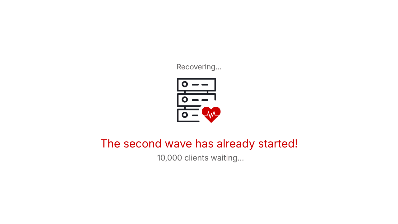Retry traffic waves spreading into a smoother stream with jitter
